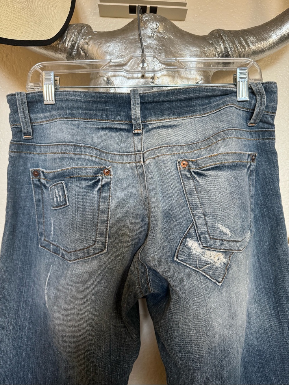 Polo Jeans Co Ralph Lauren Women’s Cuffed Distressed Jeans Size 31 Y2K - Picture 6 of 10